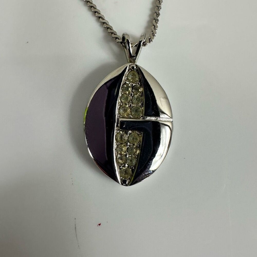 Givenchy G Logo Pendant Silver Tone Necklace‎